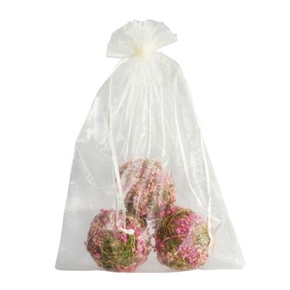 Sachets en organza avec fermeture à bande de satin null | 200 x 300 mm