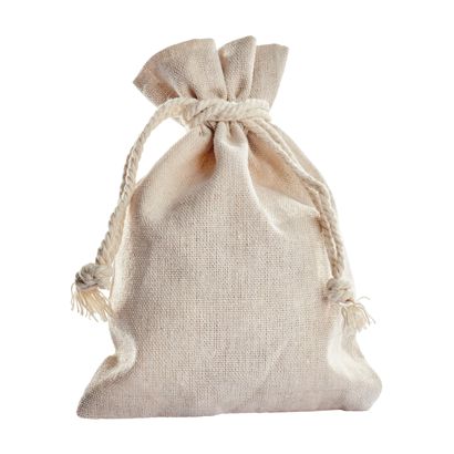 Sachets aspect lin, petit côté ouvert, naturel, paquet de 10 unités, 130 x 180 mm