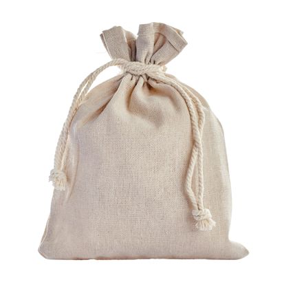 Sachets aspect lin, petit côté ouvert, naturel, paquet de 5 unités, 180 x 240 mm