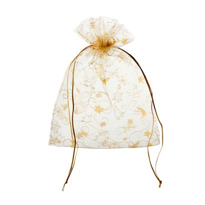 Sachets organza Noël 150 x 200 mm | Noël