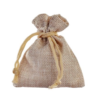 Petit sac en toile de jute null | 80 x 100 mm