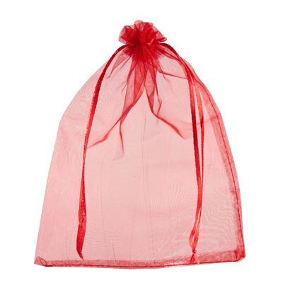 Sachets en organza avec fermeture à bande de satin null | 150 x 200 mm