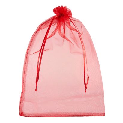 Sachets en organza avec fermeture à bande de satin null | 200 x 300 mm