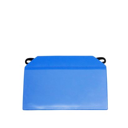 Pochette d’identification pour les caisses-palettes métalliques, avec crochet de suspension et bandes magnétiques format paysage | A6