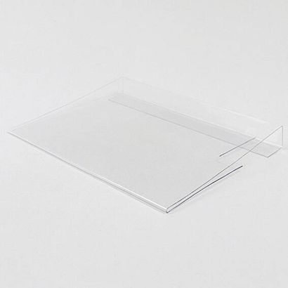 Pochette d'identification pour rehausse-palette en bois, avec pli de serrage, avant fermé A5
