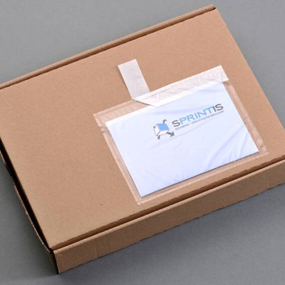 Pochettes pour bordereaux de livraison, non imprimé, film PE, transparents A7 | null