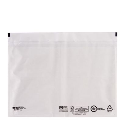 Pochettes pour bordereaux de livraison, film PE recyclé, transparent A5