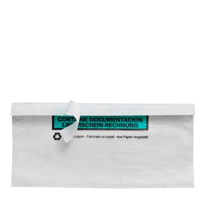 Pochettes pour bordereaux de livraison, papier, blanc, 1/3 A4