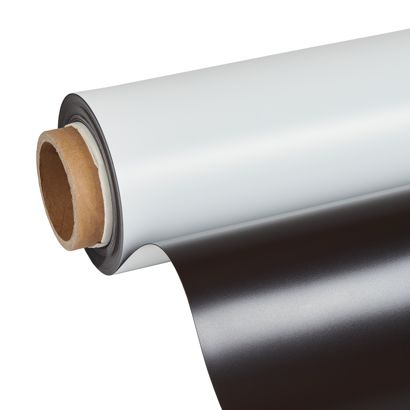 Feuille magnétique, imprimable, blanche 0.85 mm | 620 mm | 10 m