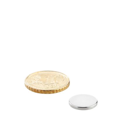 Aimants néodymes en forme de disque 12 mm x 1,5 mm | N35, axial (parallèle à la hauteur)