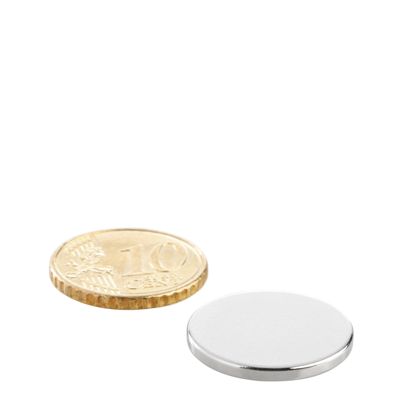 Aimants néodymes en forme de disque 20 mm x 2 mm | N35, axial (parallèle à la hauteur)