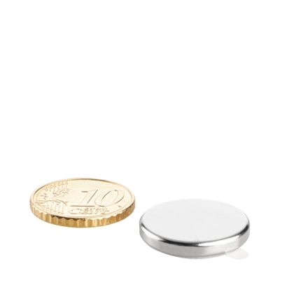 Aimants néodymes en forme de disque, auto-adhésif null | 20 mm x 3 mm | null