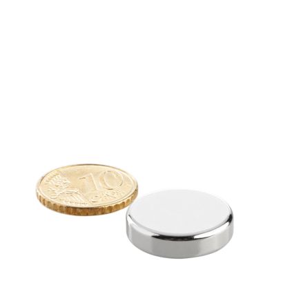 Aimants néodymes en forme de disque 20 mm x 5 mm | N42, axial (parallèle à la hauteur)