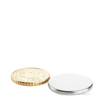 Aimants néodymes en forme de disque, auto-adhésif null | 22 mm x 2 mm | null