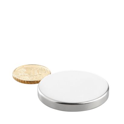 Aimants néodymes en forme de disque 35 mm x 5 mm | N42, axial (parallèle à la hauteur)