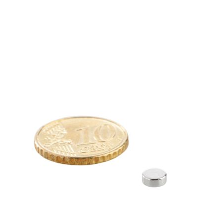 Aimants néodymes en forme de disque 5 mm x 2 mm | N38, axial (parallèle à la hauteur)