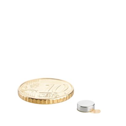 Aimants néodymes en forme de disque, auto-adhésif null | 6 mm x 2 mm | null