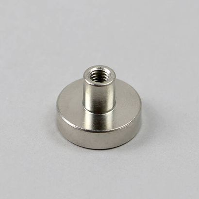 Aimant en pot avec douille taraudée, néodyme 16 mm | null