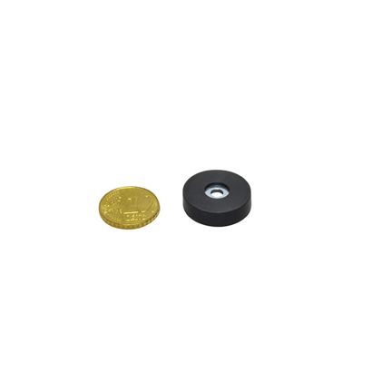 Aimants caoutchoutés avec alésage de cylindre 22 mm