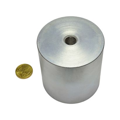 Aimants grappin cylindrique AlNiCo avec filetage intérieur 63 mm | null