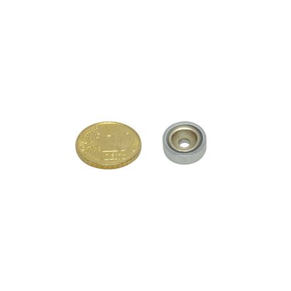 Aimant en pot avec perçage et abaissement, néodyme 13 mm | 4,1 kg | null