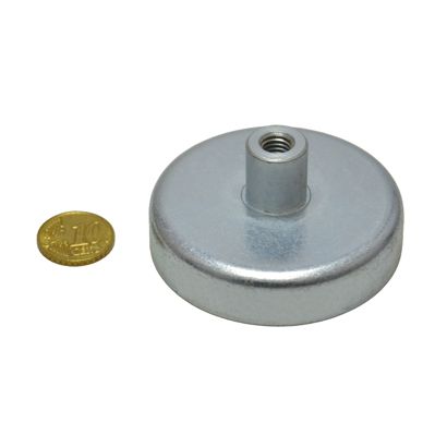 Aimants en pot en ferrite avec manchon fileté 63 mm | 30 mm | null
