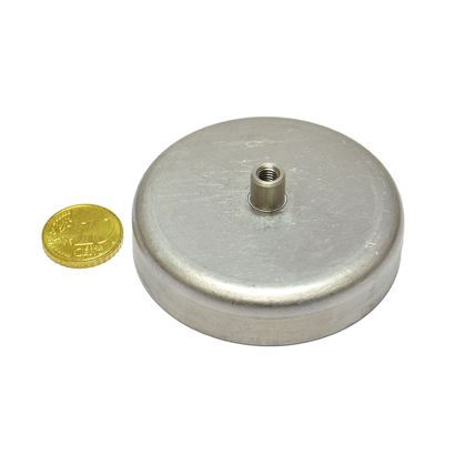 Aimants en pot en ferrite avec manchon fileté 63 mm | 22 mm | null