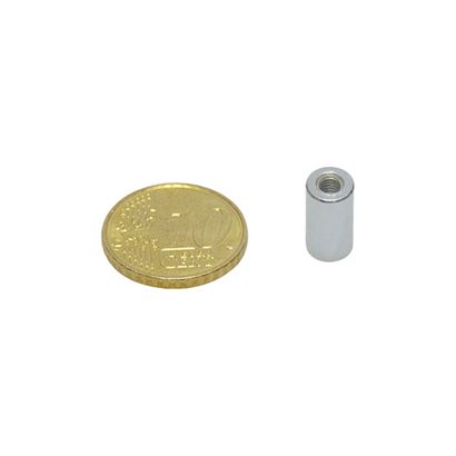 Aimant en pot avec douille taraudée, néodyme 6 mm | null
