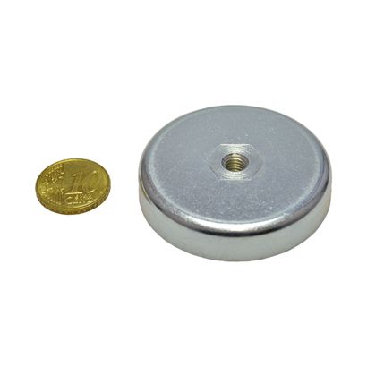Aimants en pot en ferrite avec filetage intérieur 50 mm | M6  | 10 mm