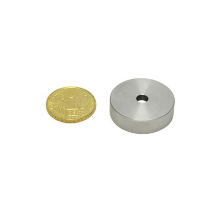 Aimants en pot SmCo avec alésage cylindrique, boîtier en acier inoxydable 25 mm