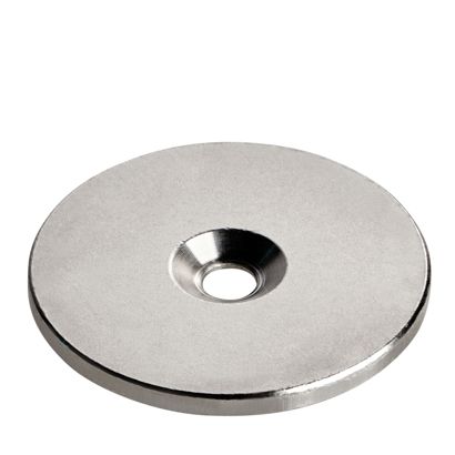 Pastille métallique avec perçage et abaissement 42 mm