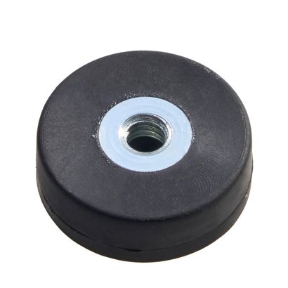 Aimants caoutchoutés avec filetage intérieur noir  | 18 mm