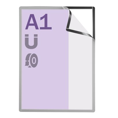 Cadre magnétique A1, auto-adhésif argent 