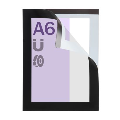 Cadre magnétique A6, auto-adhésif noir 