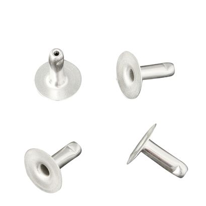 Rivets creux doubles, partie inférieure, ouverte, type A, diamètre de la tête 10 mm 