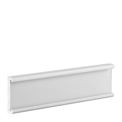 Porte-étiquette rayonnage, aluminium, argent, autocollant (3M) 
