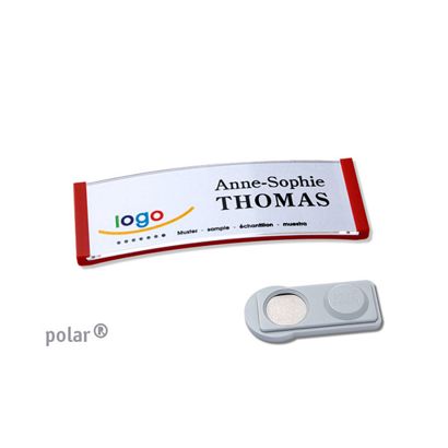 Porte-badges polar®, magnétique smag® aimant | null | 64 x 22 mm