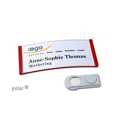 Porte-badges polar®, magnétique smag® aimant | null | 65 x 30 mm