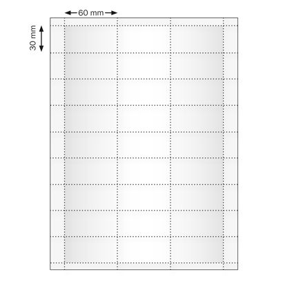 Planches d'impression, blanches Urban 30, 60 x 30 mm 