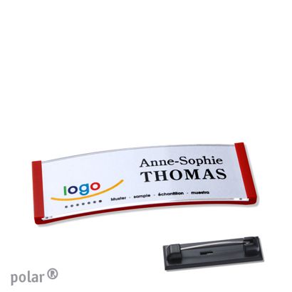 Porte-badges avec épingle polar® null | 64 x 22 mm