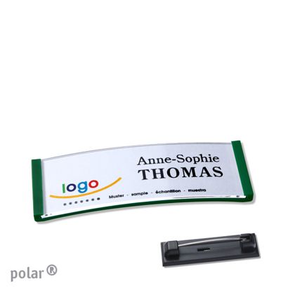 Porte-badges avec épingle polar® null | 64 x 22 mm