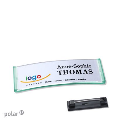 Porte-badges avec épingle polar® null | 64 x 22 mm