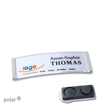 Porte-badges polar®, magnétique Aimant smag®, extra fort | null | 64 x 22 mm