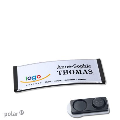 Porte-badges polar®, magnétique Aimant smag®, extra fort | null | 64 x 22 mm