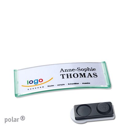 Porte-badges polar®, magnétique Aimant smag®, extra fort | null | 64 x 22 mm