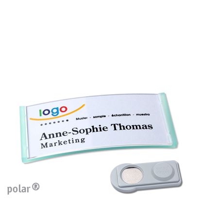 Porte-badges polar®, magnétique smag® aimant | null | 65 x 30 mm