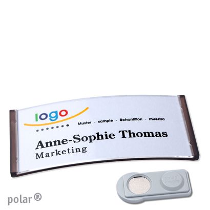 Porte-badges polar®, magnétique smag® aimant | null | 74 x 34 mm