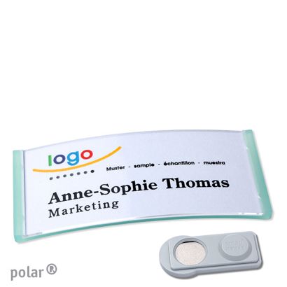 Porte-badges polar®, magnétique smag® aimant | null | 74 x 34 mm