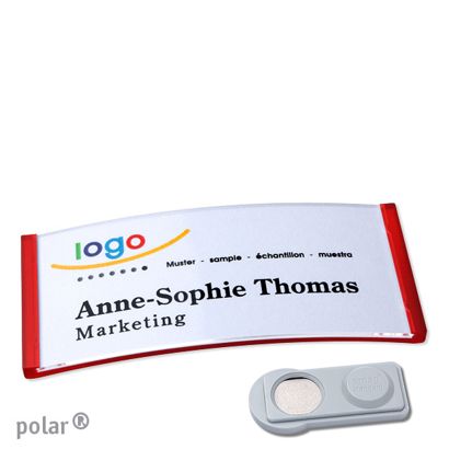 Porte-badges polar®, magnétique smag® aimant | null | 74 x 34 mm