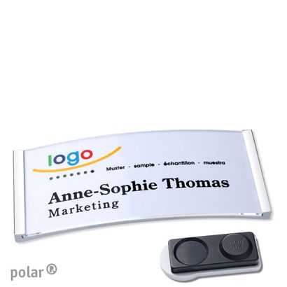 Porte-badges polar®, magnétique Aimant smag®, extra fort | null | 74 x 34 mm